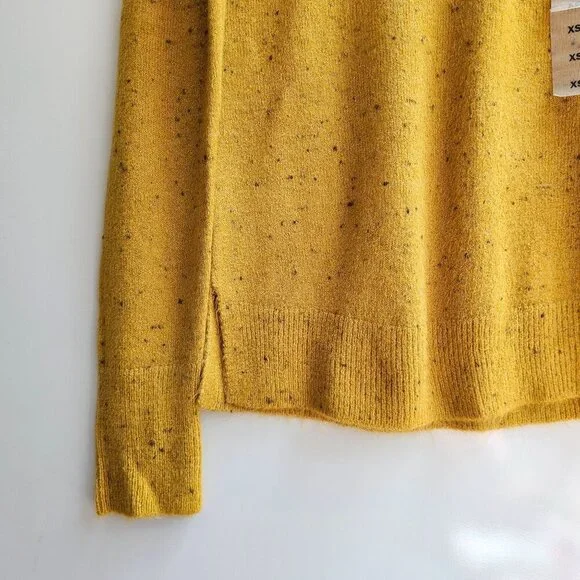 NWT Old Navy Womens Cozy Gold Speckled Knit Sweater Size XS - Picture 9 of 11